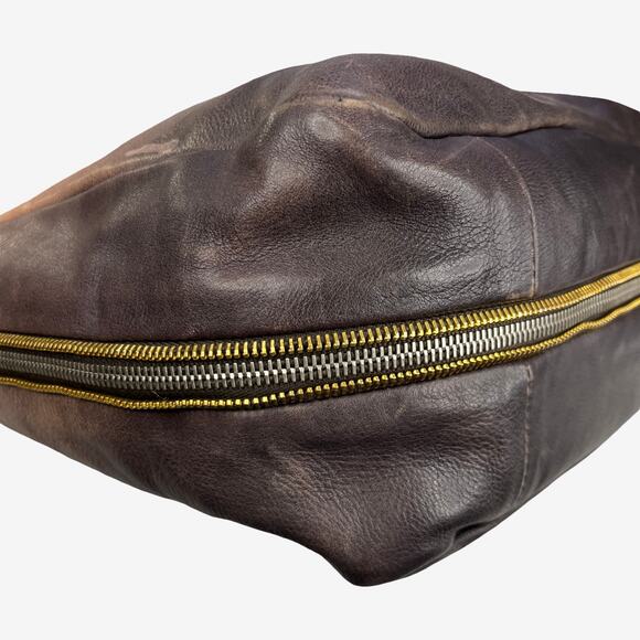 Prada Ombre Leather Tote Bag Brown Gradient Large Satchel Shoulder Bag - Picture 14 of 16